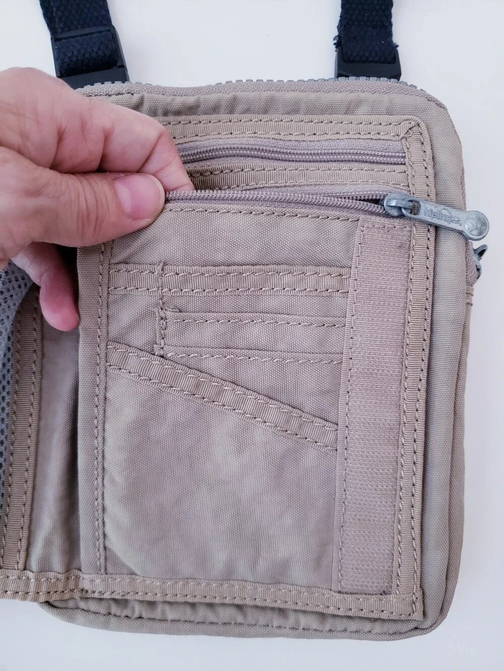 Kipling Tan Nylon Crossbody Bag